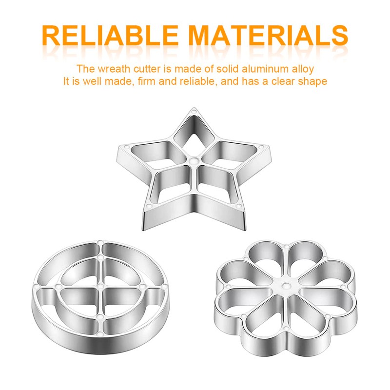4Pack Metal Waffle Mould Set Durable Rosette Cookie Bunuelos Tool