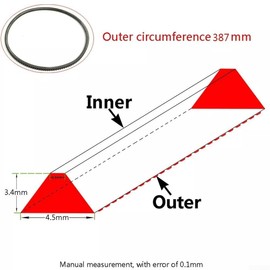 Mini Lathe Drive Belt Model 5M387 Replacement Belt Rubber Lathe Belt for WM210V Lathe Motor Belt