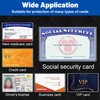 LIEMAND 6 Pack Social Security Card Protector Sleeves, Ultra Clear