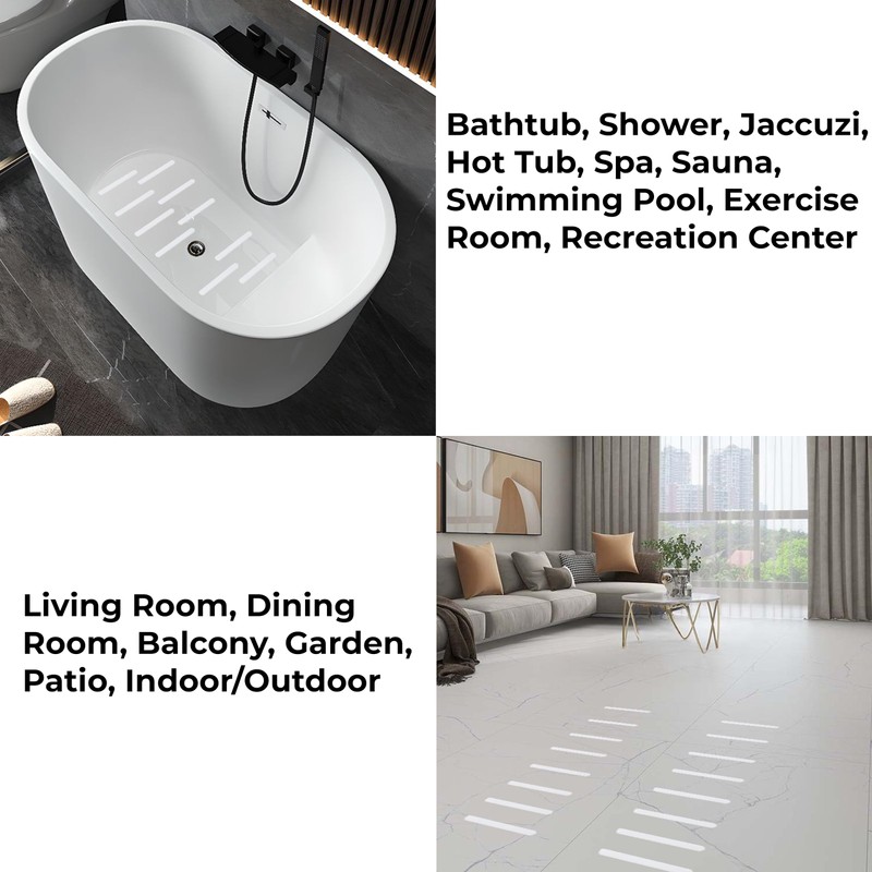 AVERO 60PCS Non-Slip Bathtub Stickers Shower Floor Safety Bathrom Tubs