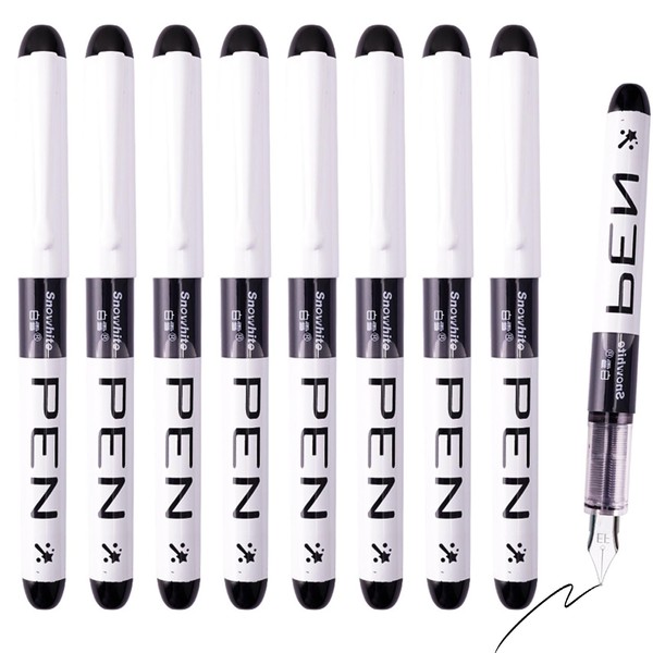 8 Pieces Retractable Fountain Pen, Fountain Pen, Disposable Fountain Pen,