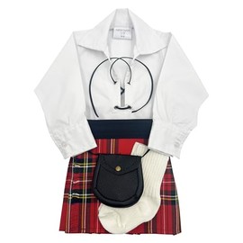Tartan Tweeds Baby Kilt Outfit, Adjustable Waistband, Shirt, Hose, Sporran, Unisex (Royal Stewart, 12-24 Months)