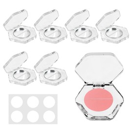 DIFEIUKI Eyeshadow Case, Empty Containers, Set of 6, 2 Colors Storage, Hexagon, Transparent Makeup Palette, Eyeshadow, Lipstick, Empty Palette, Handmade, Cosmetics, DIY Case, Refill, Cosmetic DIY