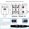 WHSHOWER 3 Way Shower Diverter Valve Push-Button Temperature Display Modern