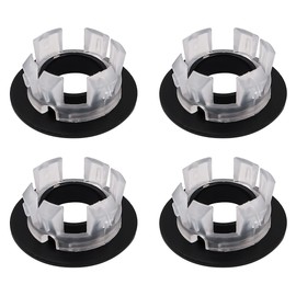 CENPEK 4 Packs Sink Overflow Ring Cover Bathroom Sink Hole Trim Overflow Cover Round Hole Insert Spares for Bathroom Kitchen (Black)
