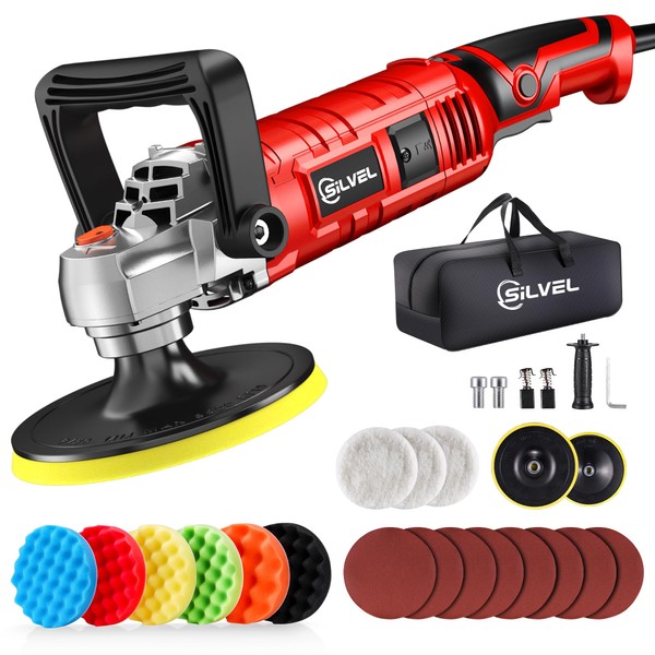 SILVEL Buffer Polisher, 1600W 7 Inch/6 Inch Polisher for Car