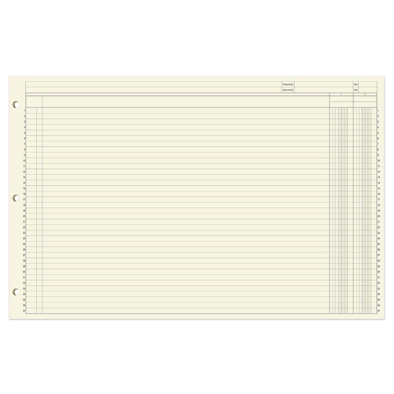 BookFactory Ledger Pad/Large 2 Column Accounting Ledger Columnar (Two Columns)