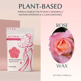 KOTAMU Rose Wax Beads for Hair Removal, 450 g, Pink Waxing Beads for Face, Eyebrows, Legs, Arms, Bikini, Full Body Sensitive Skin without Wax Strips, Wax Beads for Men, Women, Home and Salon