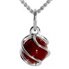 InCollections 2460200012401 Coral Sterling Silver 925 Pendant Necklace