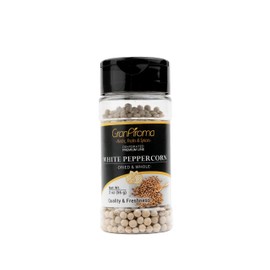 GranAroma White Peppercorns, Sauces & Soups, Bright Flavor, Versatile Spice (2 Ounce)