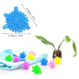 20 Pieces Colour Mix Washing Machine Ball Washing Reusable Washing Machine Cleaning Ball Dryer Laundry Ball Washing Machine Mini Washing Ball Plastic Dryer Balls Reduces Drying Time