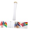 KONTONTY DIY Flagpole 100pcs Plastic Flag Sticks Handheld Flagpoles for
