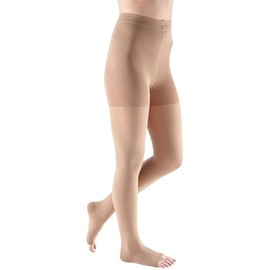 mediven Comfort for Women, 20-30 mmHg Compression Pantyhose Tights, Open Toe, Natural V Petite