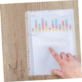 Angoily 100Pcs A4 Binder Pockets Waterproof Sheet Protectors for Loose Leaf Files Sturdy File Storage Bags for Office or School Use