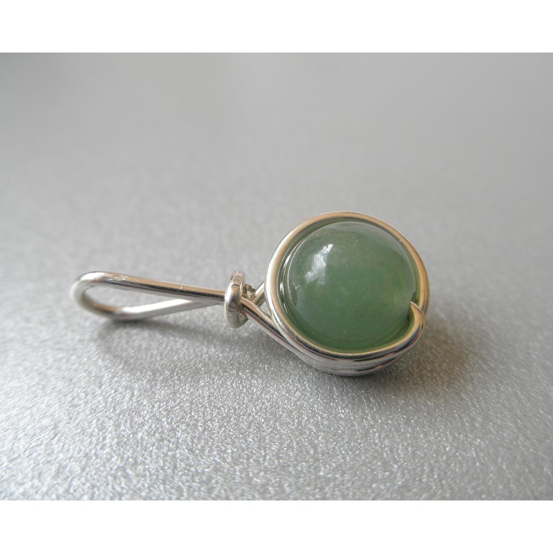 Pendant Tendre Premium Gemstone Aventurine - High-Quality and Durable Silver