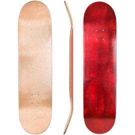 Cal 7 Blank Skateboard Deck with Grip Tape | 7.75, 8.0, 8.25 and 8.5 Inch | Maple Board for Skating (Red/Natural, 7.75 inch)
