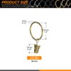 Rustark 40Pcs Bronze Curtain Rings with Clips, 1.3" (33mm) Interior