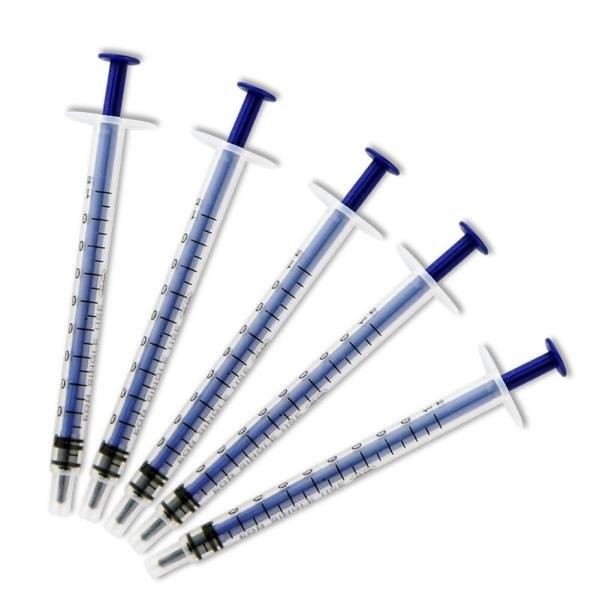 1ml Sterile Needle Plastic Disposable Injector Syringe for Refill, Measuring Nutrients,, Single / 1ml 멸균 바늘 플라스틱 일회용 주입기 주사기 리필용, 측정 영양소,, 단일