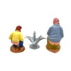 2 x pardre and son. 6 cm hidden nativity scene.