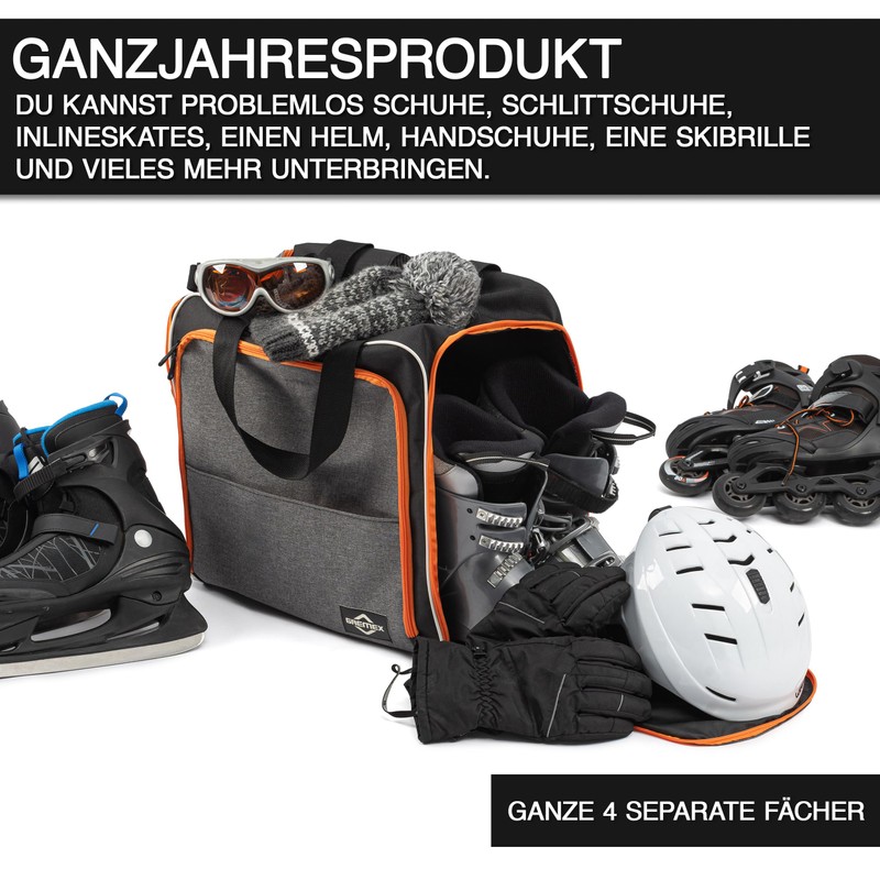 GREMEX Ski Boot Bag with Helmet - Waterproof, Ski Boot