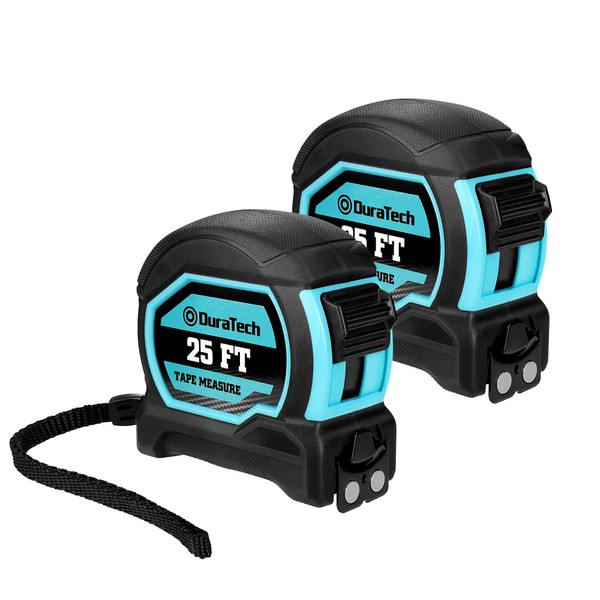 DURATECH Magnetic Tape Measure 25FT with Fractions 1/8, Retractable Measuring