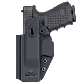 Concealment Express | Universal Kydex Holster for Concealed Carry | Adjustable Retention, Lightweight | Ambidextrous | Standard Fit | Black - Rounded Gear