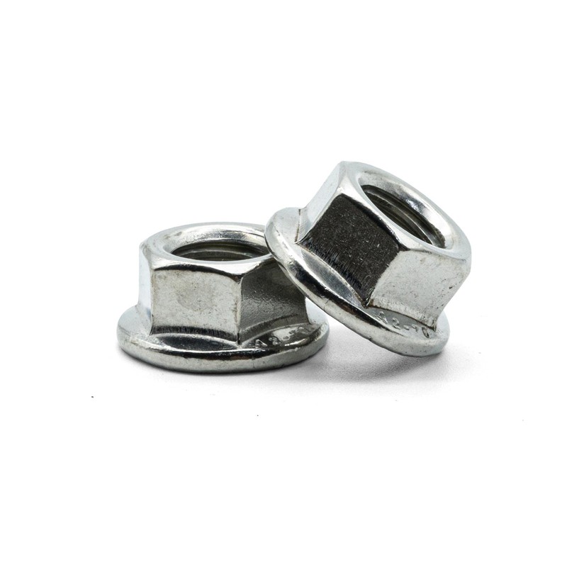 Hippo Hardware M10 (10mm) Hexagon Flanged Hex Nuts Serrated A2