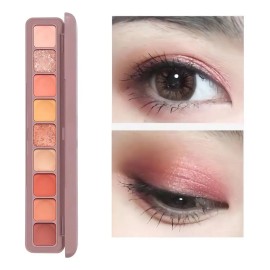 Paleta De Sombras 9 Tonos Nude Neutros Mate Y Shimmer Medium