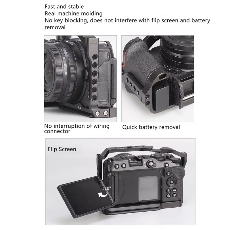 JLwin Camera Cage Aluminum Alloy 1/4 Inch 3/8 Inch Screws