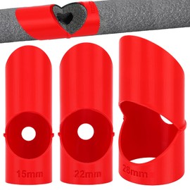 RZCOMP Pipe Insulation Foam Cutter, Foam Pipe Cutter, Suitable for 15/22/28 mm Diameter Cutting Tool for Soling Copper Pipes, Pipe Insulation Foam (Red)