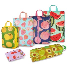 6 Pcs Compression Packing Cubes for Travel, Waterproof Luggage Organizer Washable Storage Bags Set - Packaging Cubes for Backpack Travel and Carry-Ons