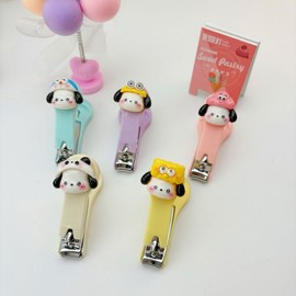 Character & Sanrio Nail Clipper Set with Manicure Tools, Gift Edition R45 Free Size/Purple Swirly Dog [Nail Clipper] 120ea