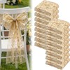 Jecery 16 Pcs Gold Chair Sashes, 6 x 108 in