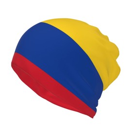 MANQINF Unisex Fashion Colombia Flag Multifunction Beanie Baggy Hat Slouchy Colombian Skull Beanie for Men Women
