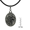 Unisex Eagle Head Pewter Pendant & Black Greek Leather Cord