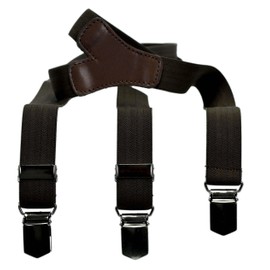 Lloyd Braces 25 mm Plain Leather Back Clips 40 Brown, brown