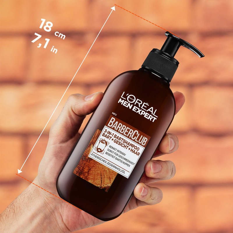 L'Oréal Men Expert Beard Shampoo for Men for Beard, Face