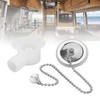 RV Sink Drain Connector Right Angle Space Saving Stainless Steel