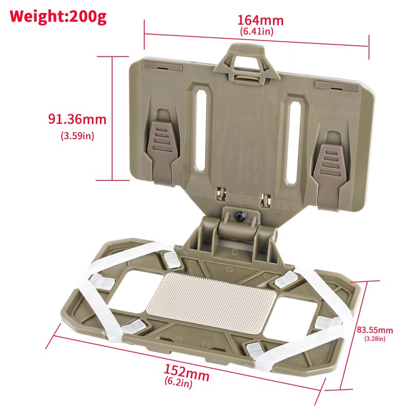 Tactical Vest Folding Plate Carrier Phone Bracket Holder, Universal Chest