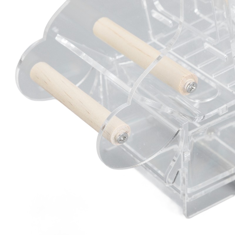 Automatic Parrot Feeder Prevent Spillage and Splashing Easy Installation Acrylic