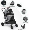 Generic Pet Stroller 3 in 1, 4 Wheels Folding Dog