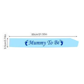 HRLORK Mummy to Be Sash Baby Shower Satin Sash for Mum to Be Party Decoration Party Supplies for Women Gifts（Blue）