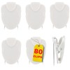 1InTheOffice Cubicle Clips, White, 80/Pack (White)