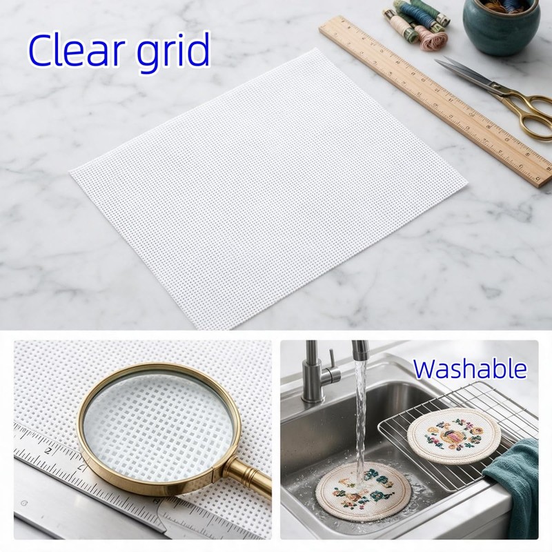 2 Pack 18 Mesh Needlepoint Canvas Cross Stitch Fabric Canvas