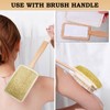 DAKOUDAI Back Scrubber for Shower with Bristles and Loofah, Body