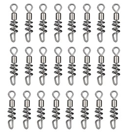 100 Pieces Strength 43kg Fishing Barrel Swivels Fishing Rolling Swivels Fishing Tackle Swivel Barrel Fishing Connecting Swivels for Sea Fishing Line Hook Swivels (Length 27mm)