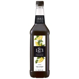 1883 Iced Tea Lemon Syrup for Drinks, Made in France, 1 Liter Plastic Bottle