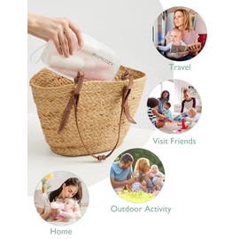 Momcozy Cepillo para Biberones con Diseño de Espuma por Presión - Kit de Limpieza para Biberones, Extractores de Leche, Mamilas y Más - Cepillo Generador de Espuma de Silicona, Rosa