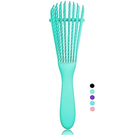 Cepillo para desenredante fácilmente Cabello Rizado Cepillo,Peine de Pulpo plastico,Minimiza Dolor y Daños,Desenreda Todo Tipo de Cabello,Exfoliando Tu Cuero Cabelludo,Hacer que Cabello Lmpio y Suave (Verde)