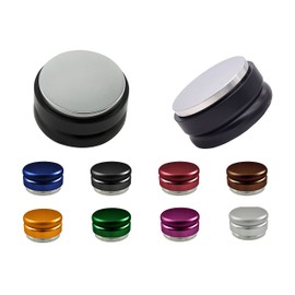Scarlet Espresso Flat Tamper for Barista; Perfect Extraction with Portafilter Machines; for Sieves with 58 mm Diameter; Solid Design with 490 g Weight (Green)